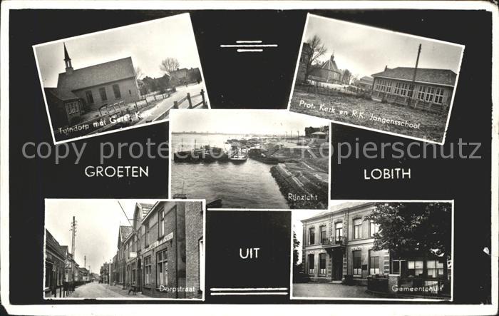 Lobith Tuindorp Kerk Jongensschool Rijnzicht Gemeentehuis Dorpstraat
