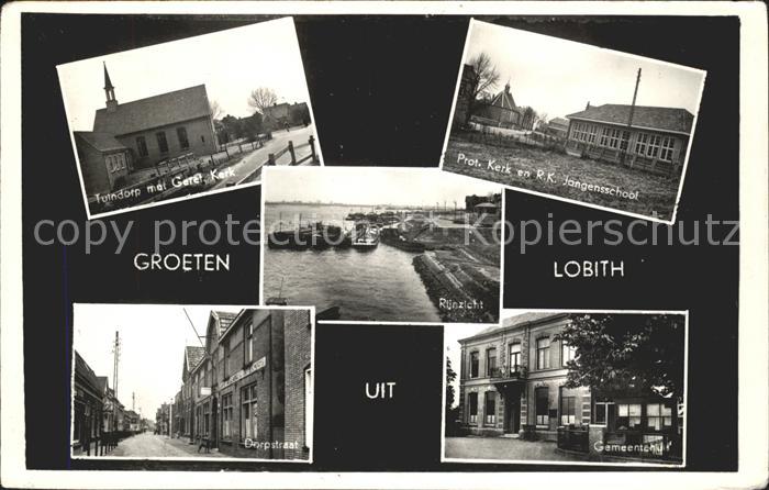 Lobith Kerk Jongensschool Gemeentehuis Dorpstr