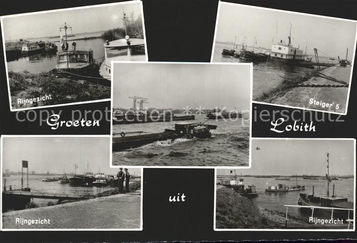 Lobith Rijngezicht Steiger Rhein Binnenschifff