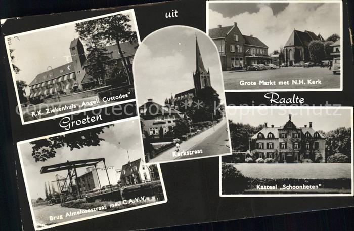Raalte RK Ziekenhuis Grote Markt NH Kerk Kasteel Schoonheten Brug Kerkstraat
