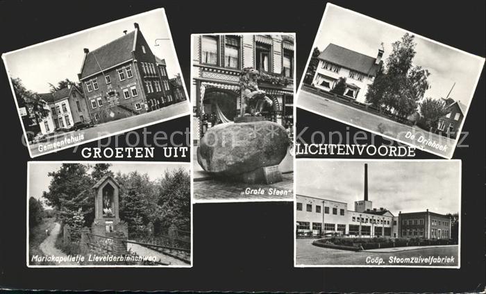 Lichtenvoorde Gemeentehuis Driehoek Cooep Stoomzuivelfabriek Mariakapelietje Gro