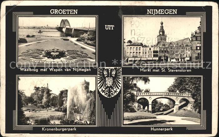 Nijmegen Groeten Waalbrug Wapen Markt St. Stevenstoren Hunnerpark