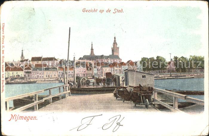 Nijmegen Stad Hafen Fähre Pferdekutsche