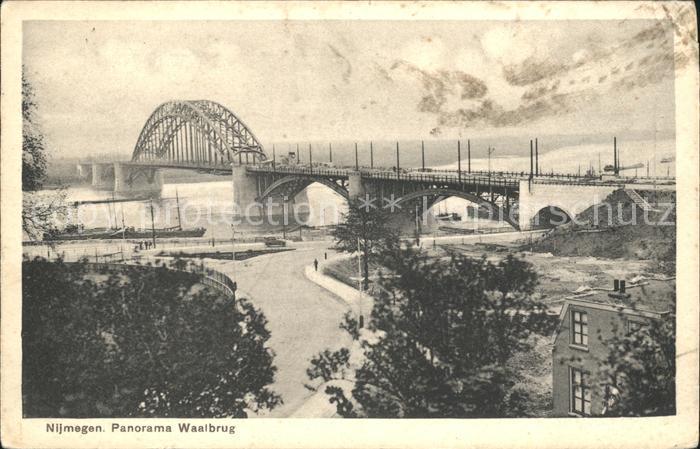 Nijmegen Waalbrug Lastkahn