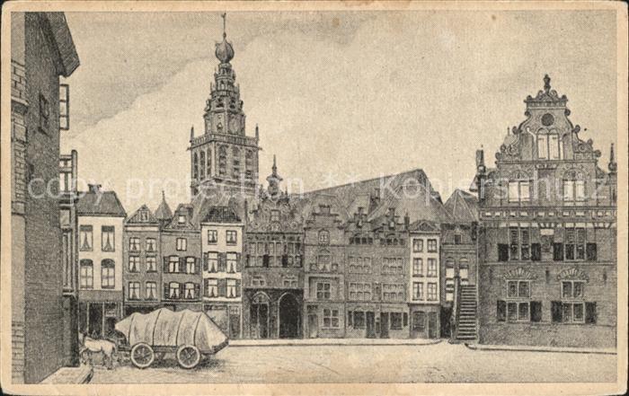 Nijmegen Groote Markt Pferdekutsche