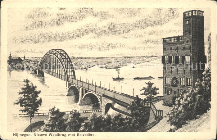 Nijmegen Nieuwe Waalbrug Belvedere Dampfer