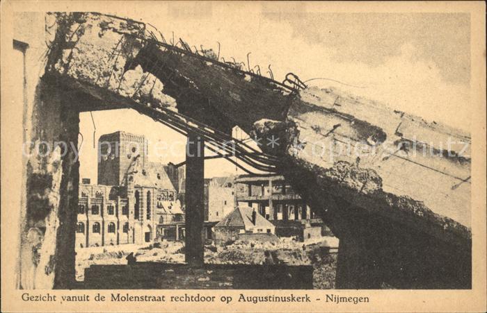 Nijmegen Gezicht vanuit Molenstraat rechtdoor Augustinuskerk