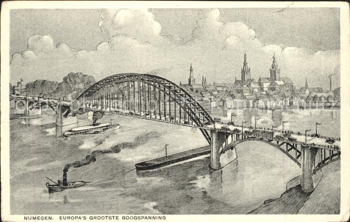 Nijmegen Waag Dampfer Lastkahn