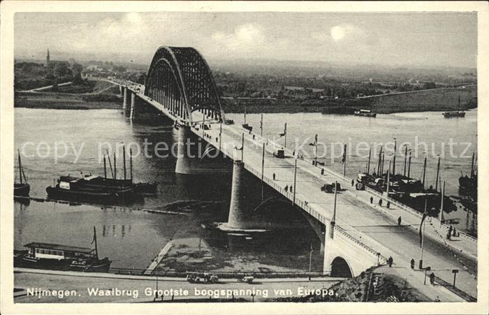 Nijmegen Waalbrug Schiffe