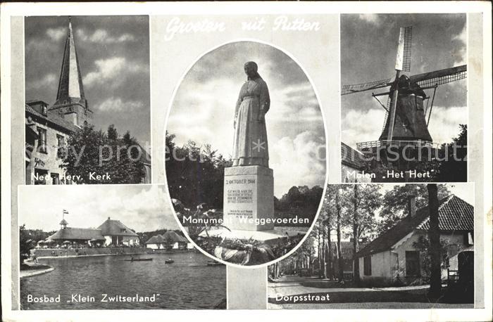Putten Gelderland Monument Waggevoerden Molen Hert Dorpsstraat