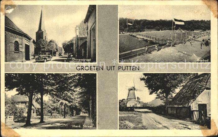Putten Gelderland Dorpstraat Hard. Straat Bosbad