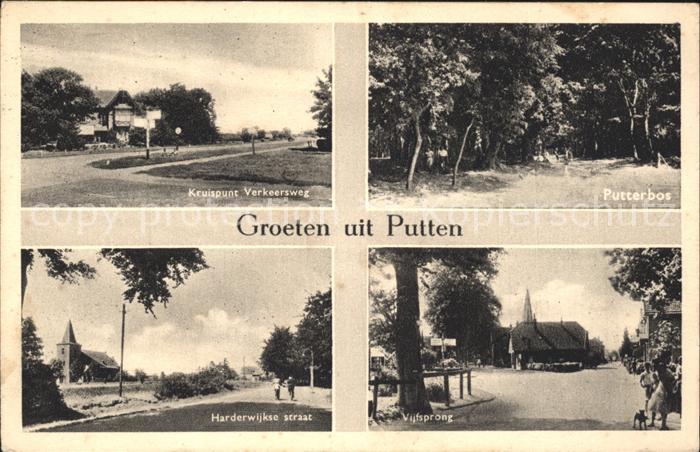 Putten Gelderland Harderwijkse straat Putterbos Verkeersw