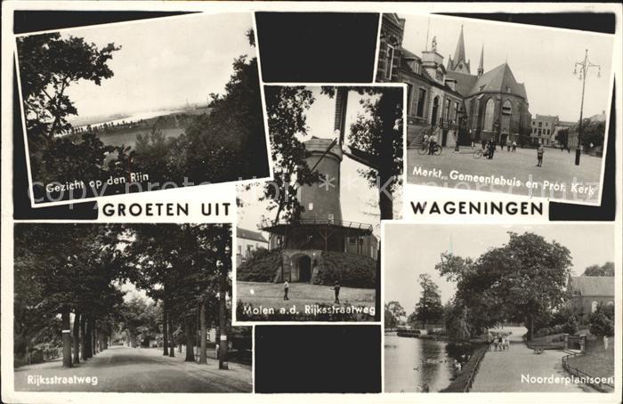 Wageningen Markt Gemeentehuis Kerk Noorderplantsoe