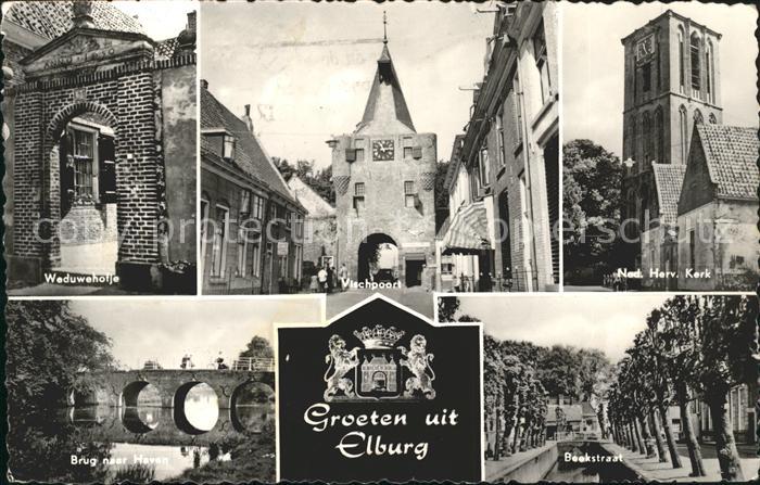 Elburg Vischpoort Kerk Beekstraat Brug Weduweh