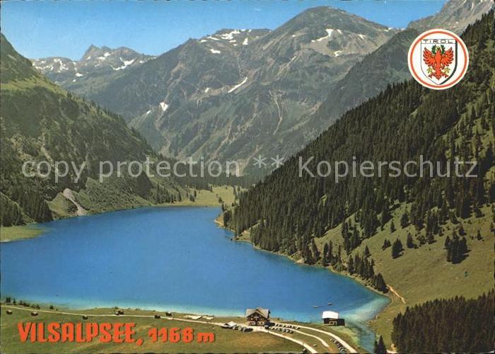 Tannheim Tirol mit Vilsalpsee Fliegeraufnahme