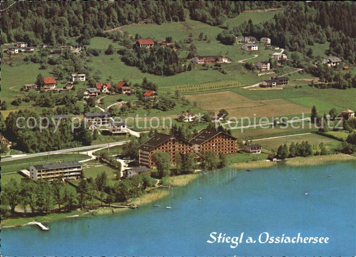 Stiegl Ossiach am Ossiachersee Appartementhaeuser Haensel und Gretel Fliegeraufn