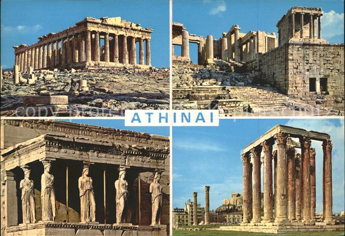 Athenes Athen Parthenon Proplylae Caryatides Zeustempel