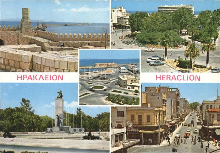 Heraclion Iraklio Teilansichten Festung Denkmal Strassenpartie