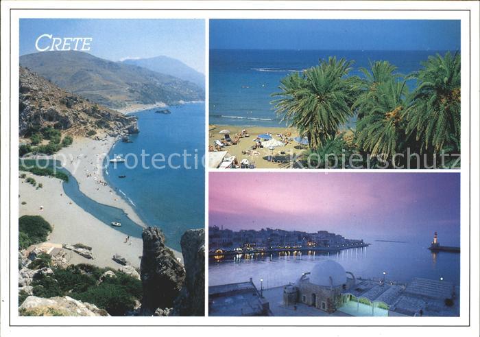 Crete Kreta Panorama Strand Hafen Abendstimmung