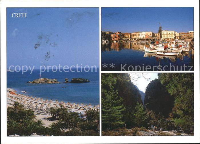 Crete Kreta Strand Hafen Landschaft