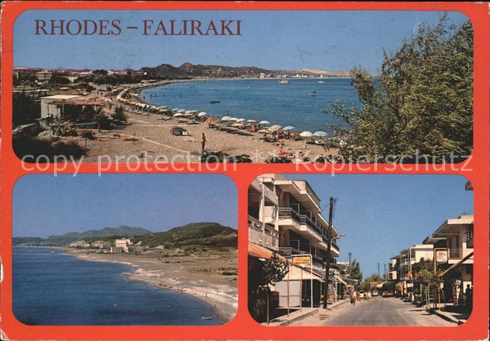 Faliraki Kreta Panorama Strand Strassenpartie
