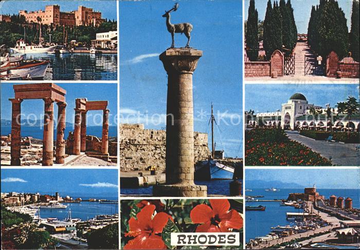 Rhodos Rhodes aegaeis Ritterpalast Tempel Ruine Antike Hafen Statue Elafos Festu