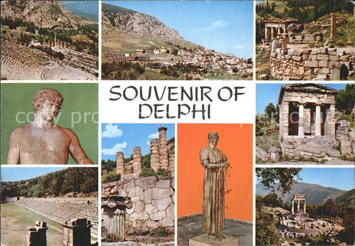 Delphi Delfi Tempel Ruine Antike Statue
