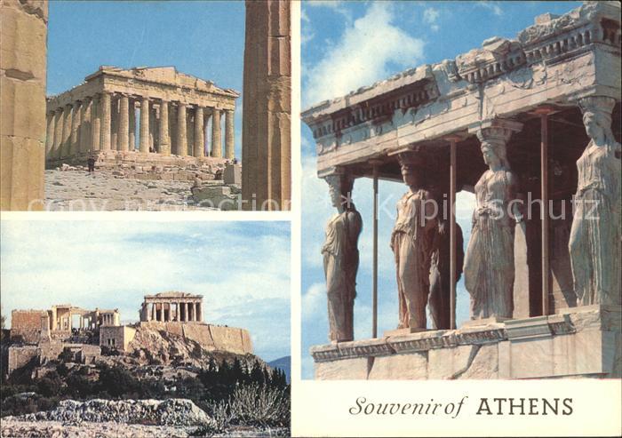 Athenes Athen Akropolis Parthenon Caryatiden Tempel Antike