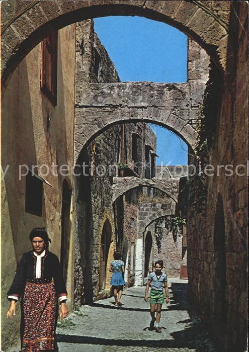 Rhodos Rhodes aegaeis Strasse in der Altstadt