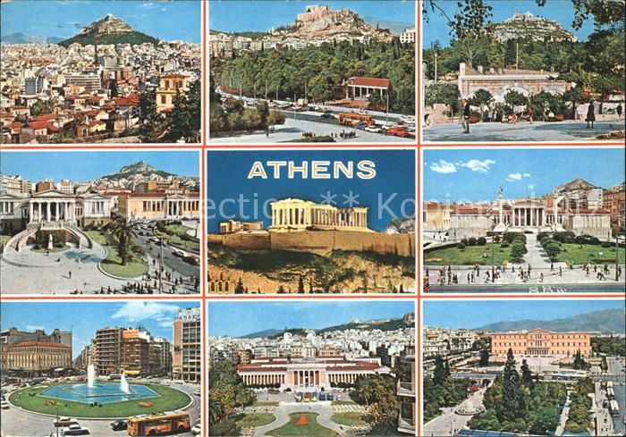 Athenes Athen Teilansichten Akropolis Tempel