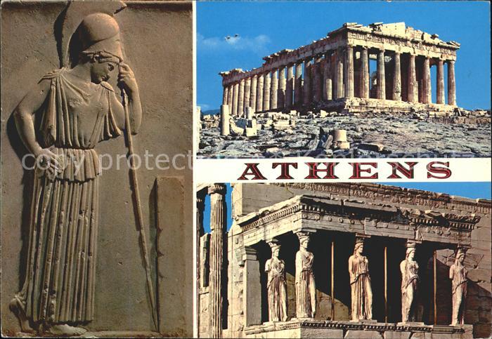Athenes Athen Akropolis Trauernde Parthenon Caryatiden Tempel Antike