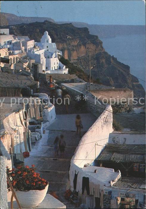 Santorin aegaeis Weg in Phira