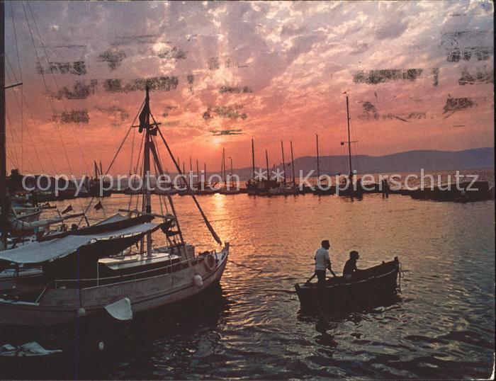 Corfu Korfu Sonnenuntergang Hafen