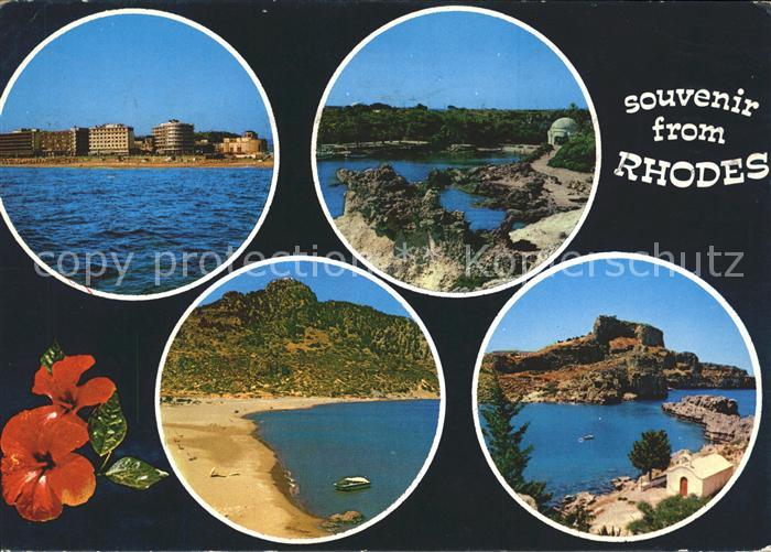 Rhodes Rhodos Greece Strand Hotels Kueste Blume