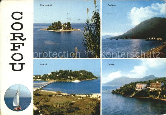 Corfu Korfu Insel Ponticonissi Benitses Perama Kanoni Segelboot