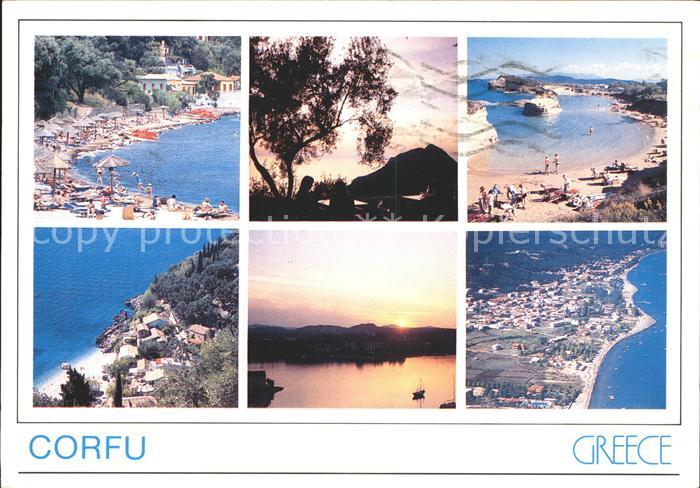 Corfu Korfu Strand Abendstimmung Fliegeraufnahme