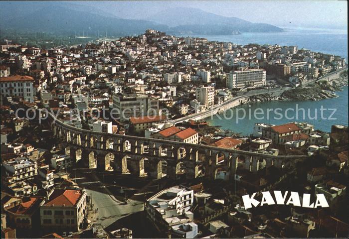 Kavala Cavala Stadtansicht Viadukt