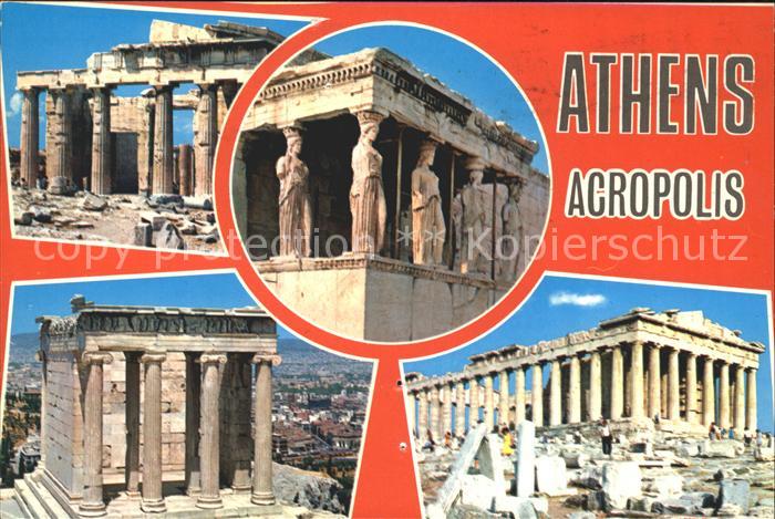 Athens Athen Akropolis Parthenon Caryatiden Tempel Antike