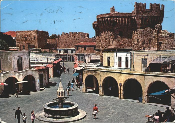 Rhodos Rhodes aegaeis Altstadt Brunnen Ruine