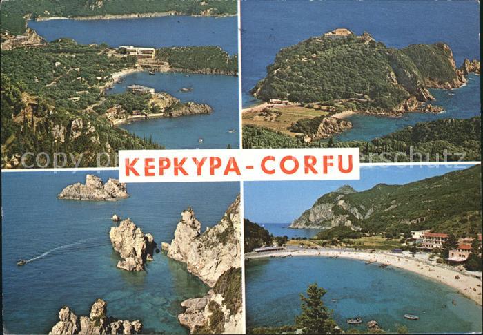 Paleokastritsa Korfu Panorama Bucht Felskueste