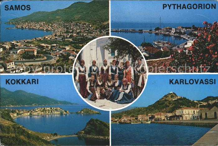 Samos Griechenland Panorama Pythagorion Karlovassi Kokkari Trachten