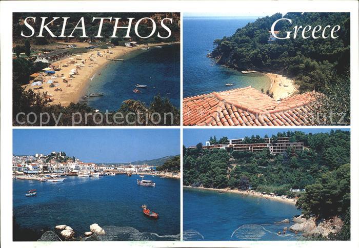 Skiathos Strand Bucht Hotelanlage Hafen