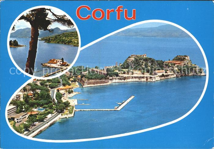 Corfu Korfu Pontikonissi Fliegeraufnahme