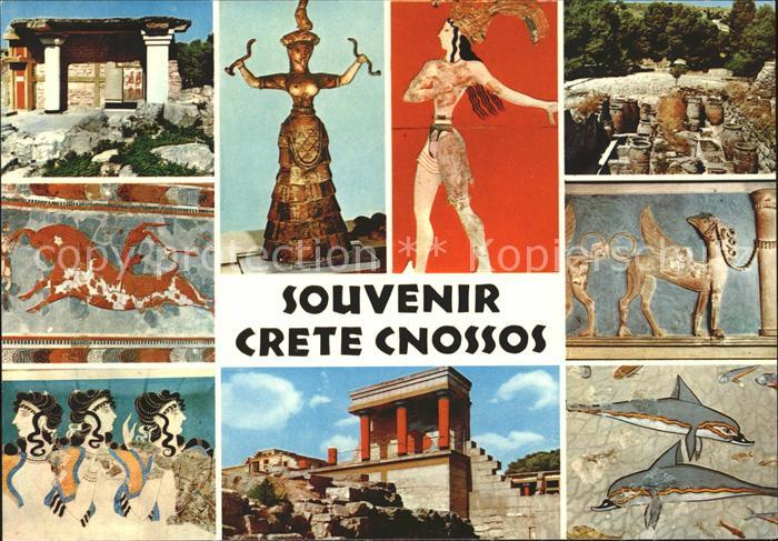 Cnossos Kreta Palast Tempel Antike Plastik Wandmalerei
