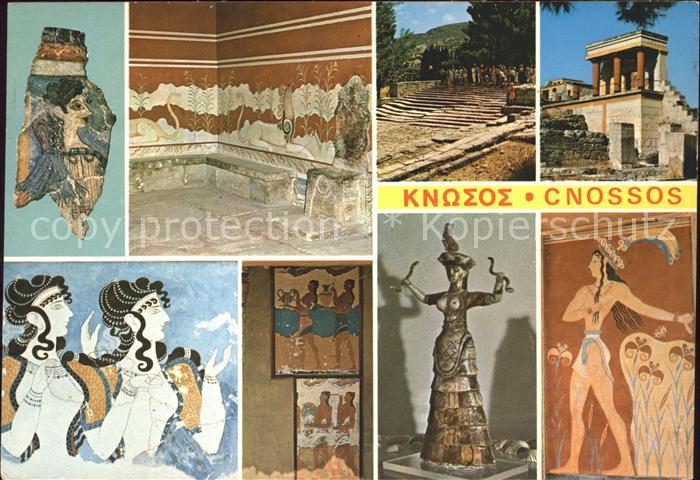 Cnossos Kreta Palast Tempel Ruine Antike Plastik Wandmalerei
