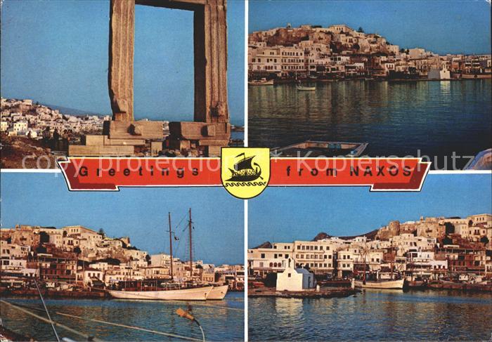 Naxos Hafen Schiff Tempel Ruine Antike