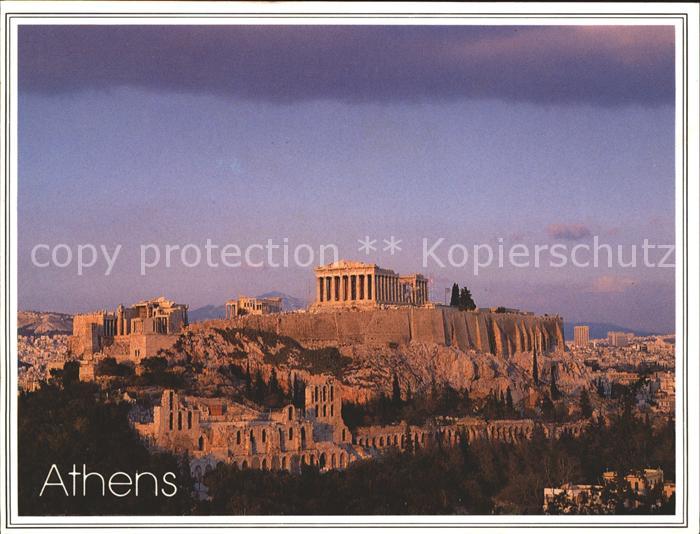 Athenes Athen Akropolis in der Abendsonne Tempel Ruine Antike