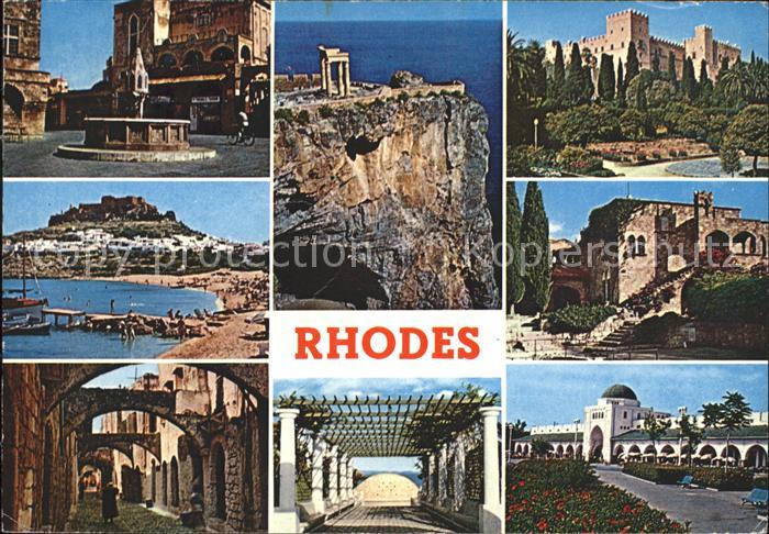 Rhodos Rhodes aegaeis Teilansichten Tempel Ruine Antike Grossmeisterpalast Altst