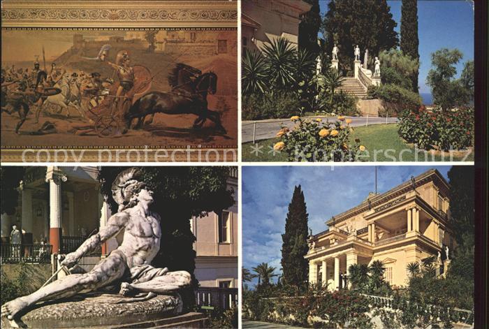 Corfou Achilleion Palast Statue Gemaelde Triumph des Achilles Skulptur