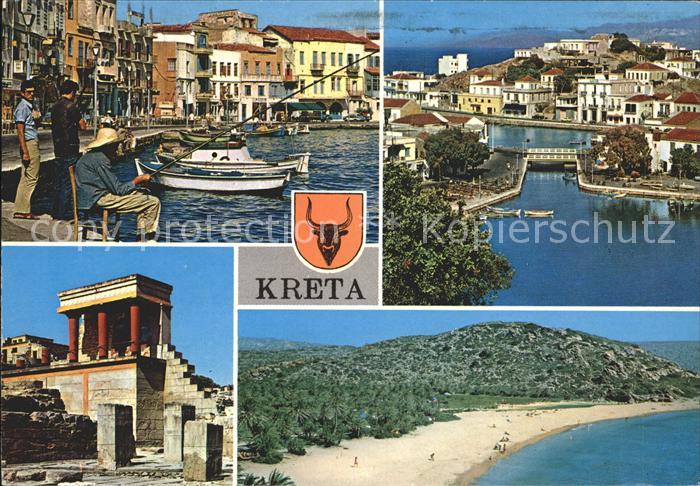 Kreta Crete Hafenpartie Angeln Palast von Knossos Strand